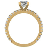 Princess cut Diamond Engagement Rings 14K Gold Split Shank 1.75 cttw - Yellow Gold