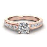 Minimalist Promise Diamond Ring 0.78 Ctw 14K Gold (G,SI) - Rose Gold
