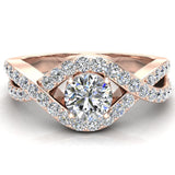 Diamond Engagement Ring 14k Gold 0.80 ct tw (G,I2) - Rose Gold