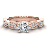 Diamond Engagement Ring for Women Enthralling Infinity Style 14K Gold 0.62 carat-I,I1 - Rose Gold
