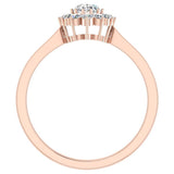 0.80 ct tw April Birthstone Classic Oval Diamond Ring 18K Gold Glitz Design - Rose Gold