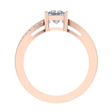 Infinity Shank Promise Diamond Ring 14K Gold 0.75 Ctw (G,SI) - Rose Gold