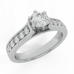 Diamond Engagement Rings Round Brilliant Diamond Ring White Gold