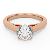 Diamond Engagement Ring for Women Round Solitaire 4-prong 14K Gold-G,VS1 - Rose Gold
