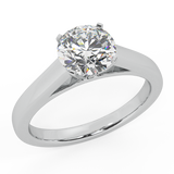 Diamond Engagement Ring for Women Round Solitaire 4-prong 14K Gold-G,I1 - White Gold