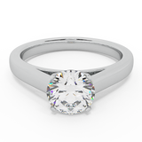 Diamond Engagement Ring for Women Round Solitaire 4-prong 14K Gold-G,I2 - White Gold