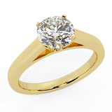 Diamond Engagement Ring for Women Round Solitaire 4-prong 14K Gold-G,VS2 - Yellow Gold