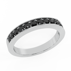 0.33 cttw Semi-Eternity Wedding Ring Diamond Band White Gold