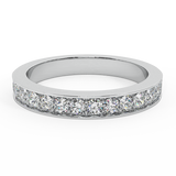 0.33 ct tw Semi-Eternity Wedding Ring Diamond Band 14k Gold-F,VS - White Gold