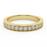 0.33 ct tw Semi-Eternity Wedding Ring Diamond Band 14k Gold-F,VS - Yellow Gold