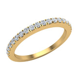 Diamond wedding bands match Cushion halo Wedding Rings 14K Gold G,I1 - Yellow Gold