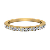 0.33 Ct Diamond wedding bands match Cushion halo Wedding Rings 14K Gold - Yellow Gold