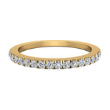 Diamond wedding bands match Cushion halo Wedding Rings 14K Gold SI - Yellow Gold