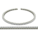 Women's Diamond Tennis Bracelet in 14K Gold 7 inch length (3.75 ct) (I,I1) - White Gold