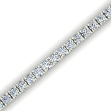 Women's Diamond Tennis Bracelet in 14K Gold 7 inch length (3.75 ct) - White Gold