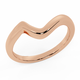 18K Gold Wedding Band matching to 2-stone diamond wedding ring set - Rose Gold
