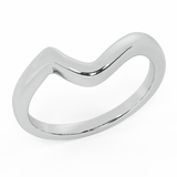 18K Gold Wedding Band matching to 2-stone diamond wedding ring set - White Gold