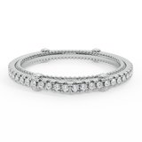 0.17 ct Band matching to Vintage Diamond Wedding Ring 18K Gold-G,VS - White Gold