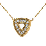0.29 ct tw Triangle Diamond Necklace 14K Gold L,I2 - Yellow Gold