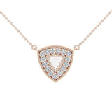 0.29 ct tw Triangle Diamond Necklace 18K Gold G,VS - Rose Gold