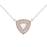 0.29 ct tw Triangle Diamond Necklace 14K Gold I,I1 - Rose Gold