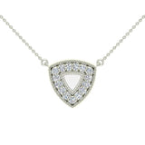 0.29 ct tw Triangle Diamond Necklace 14K Gold I,I1 - White Gold