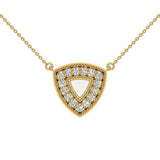 0.29 ct tw Triangle Diamond Necklace 14K Gold G,SI - Yellow Gold