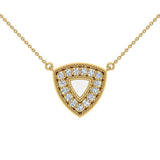 0.29 ct tw Triangle Diamond Necklace 18K Gold G,VS - Yellow Gold