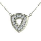 0.29 ct tw Triangle Diamond Necklace 14K Gold L,I2 - White Gold