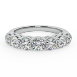 1.25 ct tw 7 Stone Diamond Wedding Band Ring 14K Gold-G,SI - White Gold