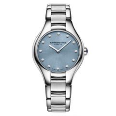 Noemia Ladies Quartz 12 Diamond Blue Watch, 32 mm Mother-of-Pearl Quartz Date Watch, 32mm (5132-ST-50081)
