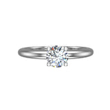 0.42 Ct Diamond Engagement Ring for Women Round Solitaire 14K Gold  I1 I2 - White Gold