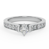 Engagement Rings Marquise cut Diamond Rings for women 14K Gold-G,I1 - White Gold