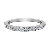 Diamond wedding bands match Cushion halo Wedding Rings 14K Gold G,I1 - White Gold