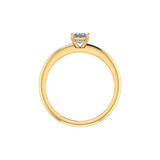 Engagement for Women Princess Solitaire Diamond Ring 14K Gold 0.33 ct-K,I1 - Yellow Gold