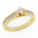 Engagement Rings Marquise cut Diamond Rings for women 14K Gold-G,SI - Yellow Gold