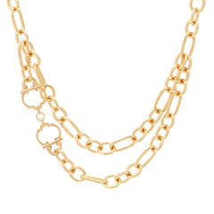 C. Wonder 18" Layered Chain Necklace with Status "C" Station
