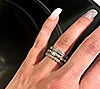 Diamonique Set of 3 Stackable Rings Sterling Silver