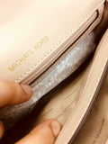 Michael Kors Mott Soft Pink Leather Large Charm Swag Shoulder Bag