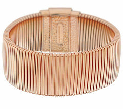 QVC Bronze Large Polished Tubogas Bracelet by Bronzo Italia 8-1/4"