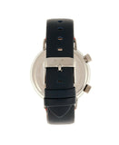 Simplify Quartz The 3300 White Dial, Genuine Navy Leather Watch 43mm QVC