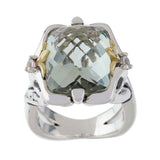 QVC Ann King Quartz Gemstone Sterling/18K 8.00 ct Fashion Ring Size 5