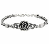 QVC Or Paz Sterling Silver Rose Spiga 7-1/4" Bracelet
