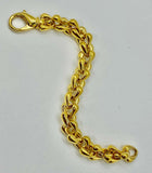 QVC 18k Gold Over Bronze Bold Polished Status Rolo Link Bracelet 6-3/4" Italia