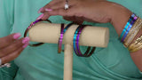 Mirell Titanium Colored Round Bangle Bracelet QVC