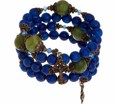 Connemara Marble Coil Rosary Religious Ladies Bracelet QVC