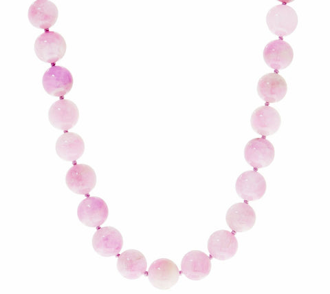 QVC 10mm Exotic Opaque Gemstone Bead Sterling Necklace
