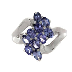 QVC Waterfall Design Tanzanite 1.25 ct tw Sterling Ring Size 6