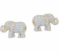 Sterling Silver TOVA for Diamonique Elephant Stud Earrings, QVC