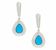 QVC 14K Gold Over Sterling Silver Bluebird Turquoise Earring